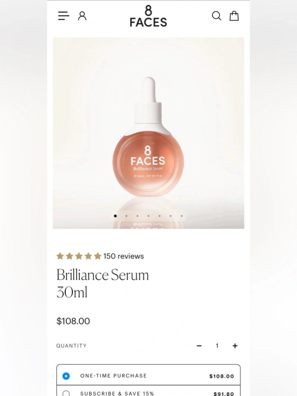 8 Faces Brilliance Serum - 30mL